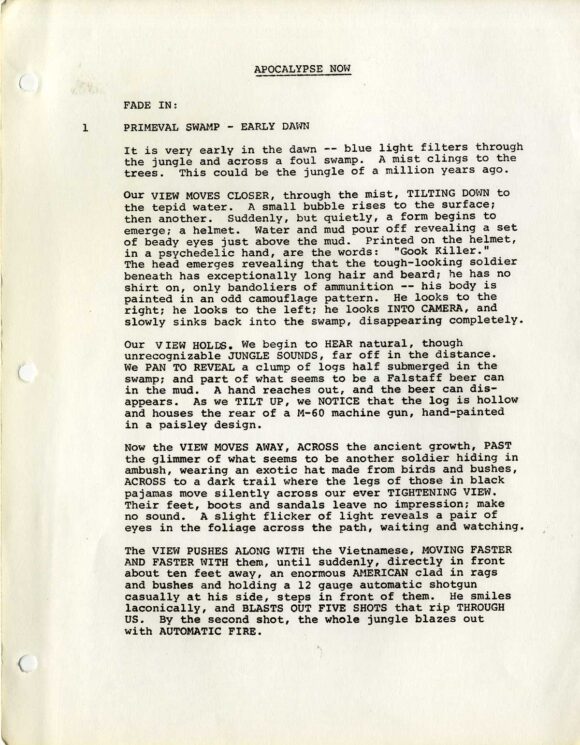 APOCALYPSE NOW (1979) Third Draft Screenplay by John Milius, Revised by Francis Coppola, Dec 3, 1975 - Image 3