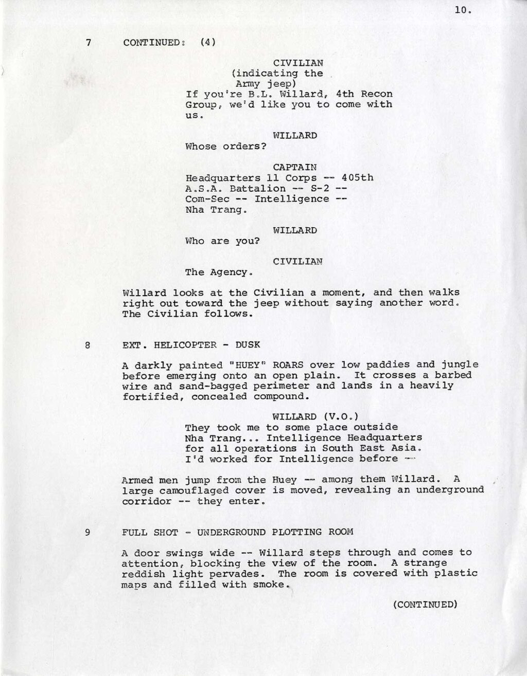 APOCALYPSE NOW (1979) Third Draft Screenplay by John Milius, Revised by Francis Coppola, Dec 3, 1975 - Image 5