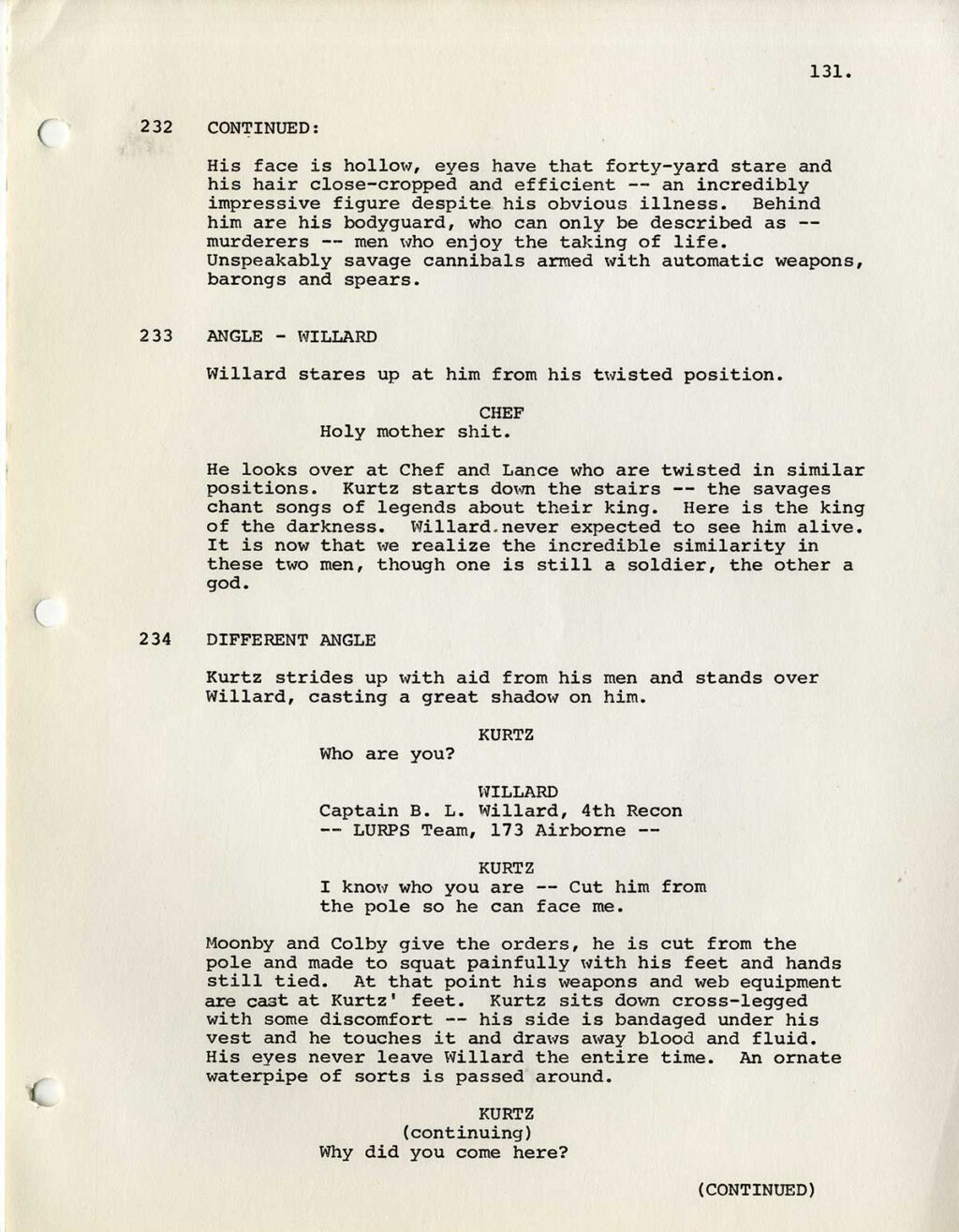 APOCALYPSE NOW (1979) Third Draft Screenplay by John Milius, Revised by Francis Coppola, Dec 3, 1975 - Image 8