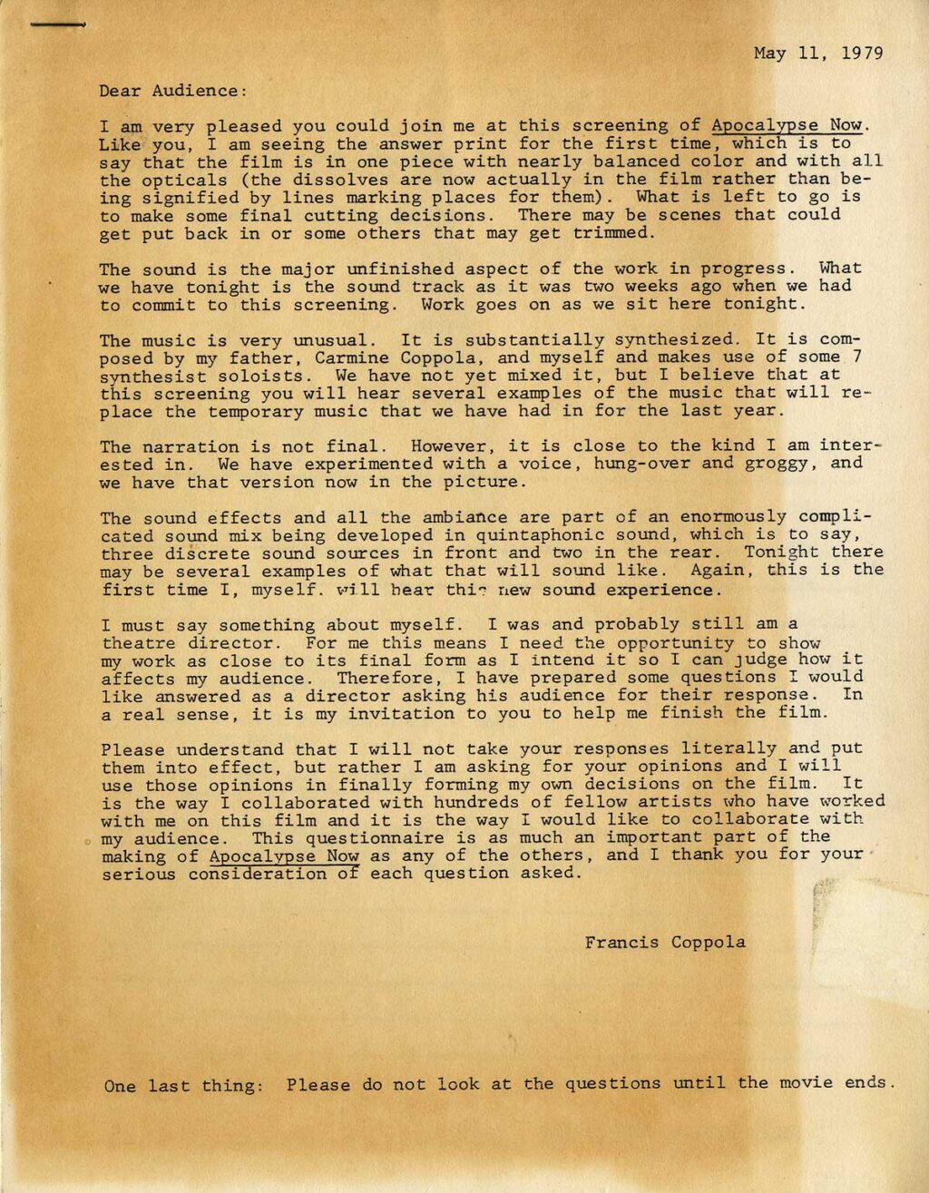 APOCALYPSE NOW (1979) Third Draft Screenplay by John Milius, Revised by Francis Coppola, Dec 3, 1975 - Image 9