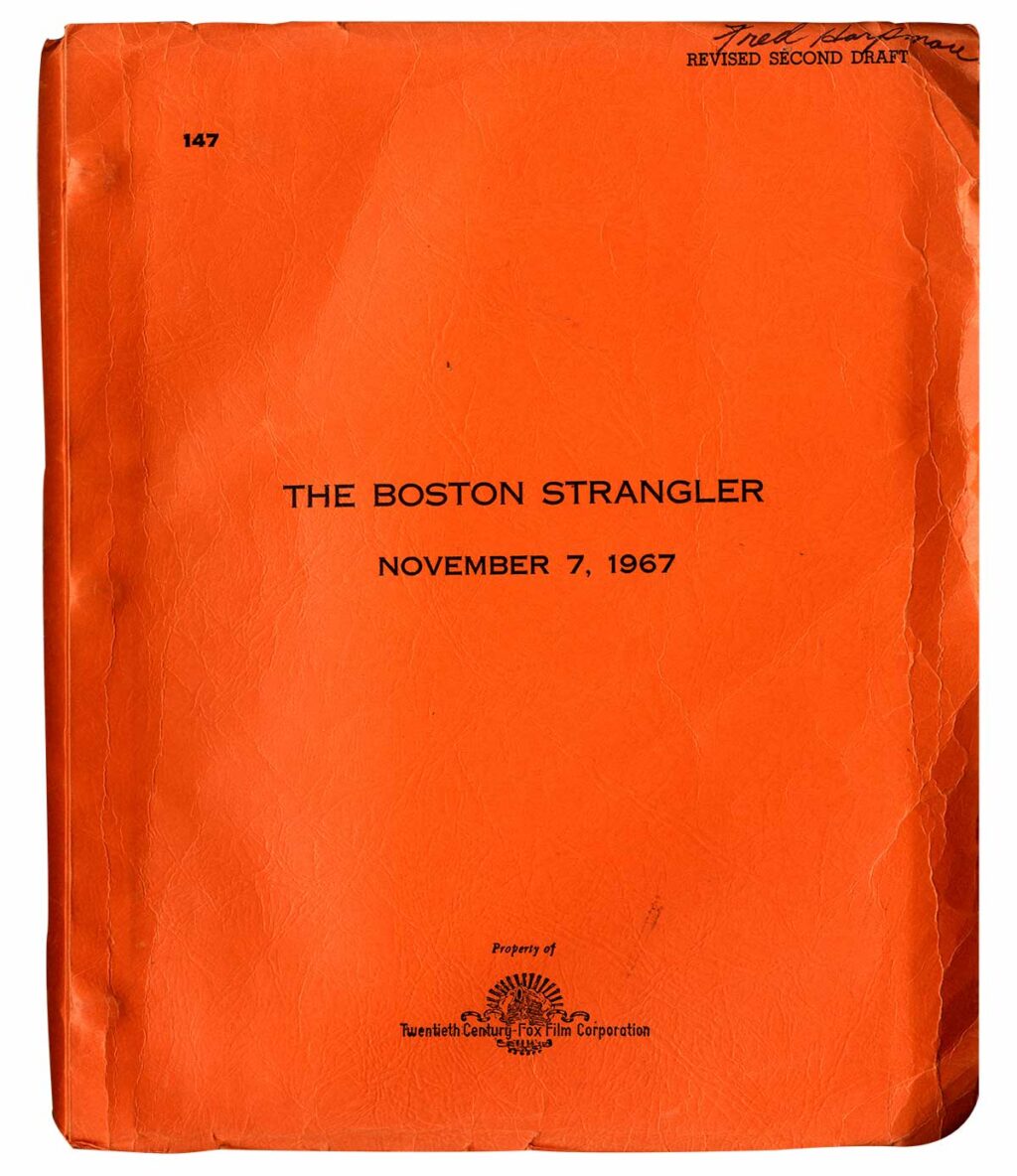 BOSTON STRANGLER, THE (Nov 7, 1967) Revised 2nd Draft screenplay by Edward Anhalt