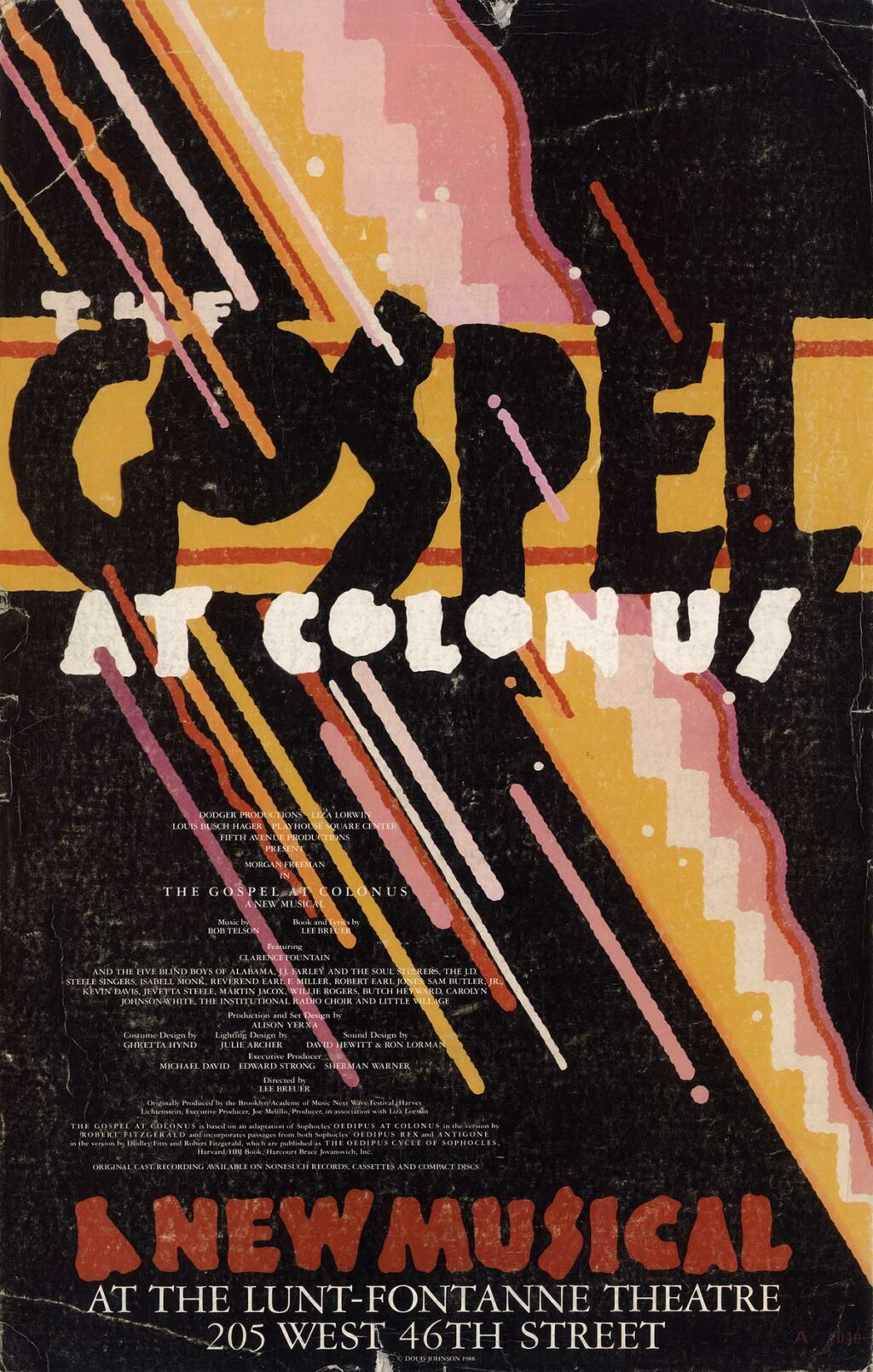 GOSPEL AT COLONUS, THE (1988) Theatre window card poster