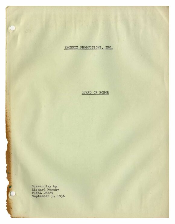 GUARD OF HONOR (1956) Final Draft screenplay by Richard Murphy dated Sep. 5, 1956 - Image 2