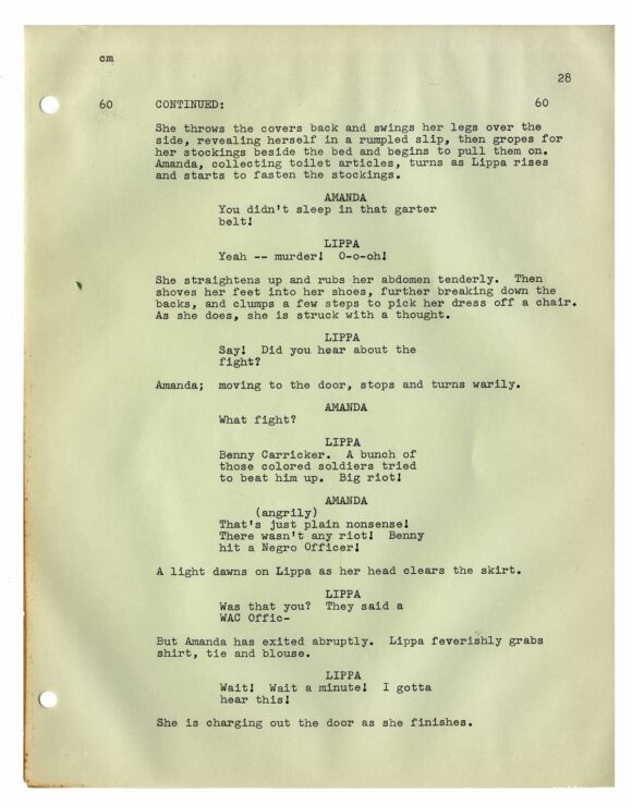 GUARD OF HONOR (1956) Final Draft screenplay by Richard Murphy dated Sep. 5, 1956 - Image 4