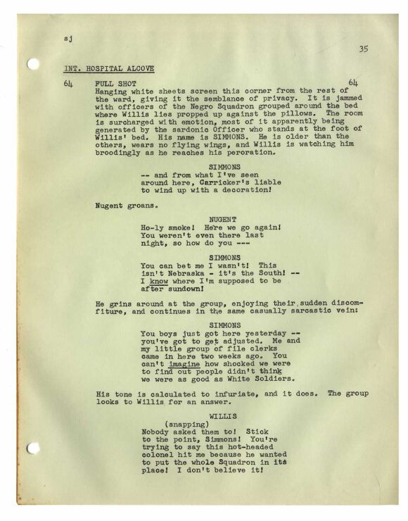 GUARD OF HONOR (1956) Final Draft screenplay by Richard Murphy dated Sep. 5, 1956 - Image 5