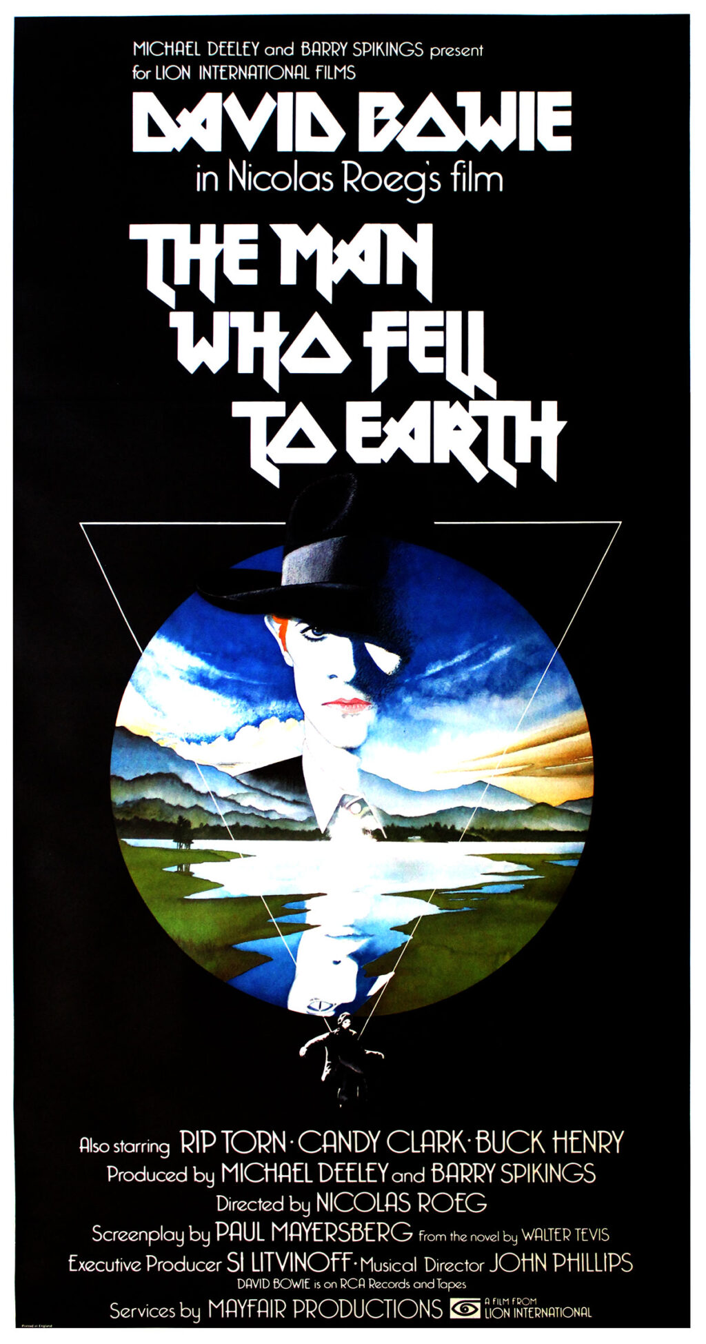 MAN WHO FELL TO EARTH, THE (1976) British three sheet poster