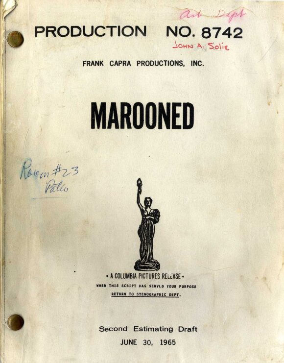 HEARTBEAT ONE [MAROONED] (1965) Unproduced film script by Frank Capra