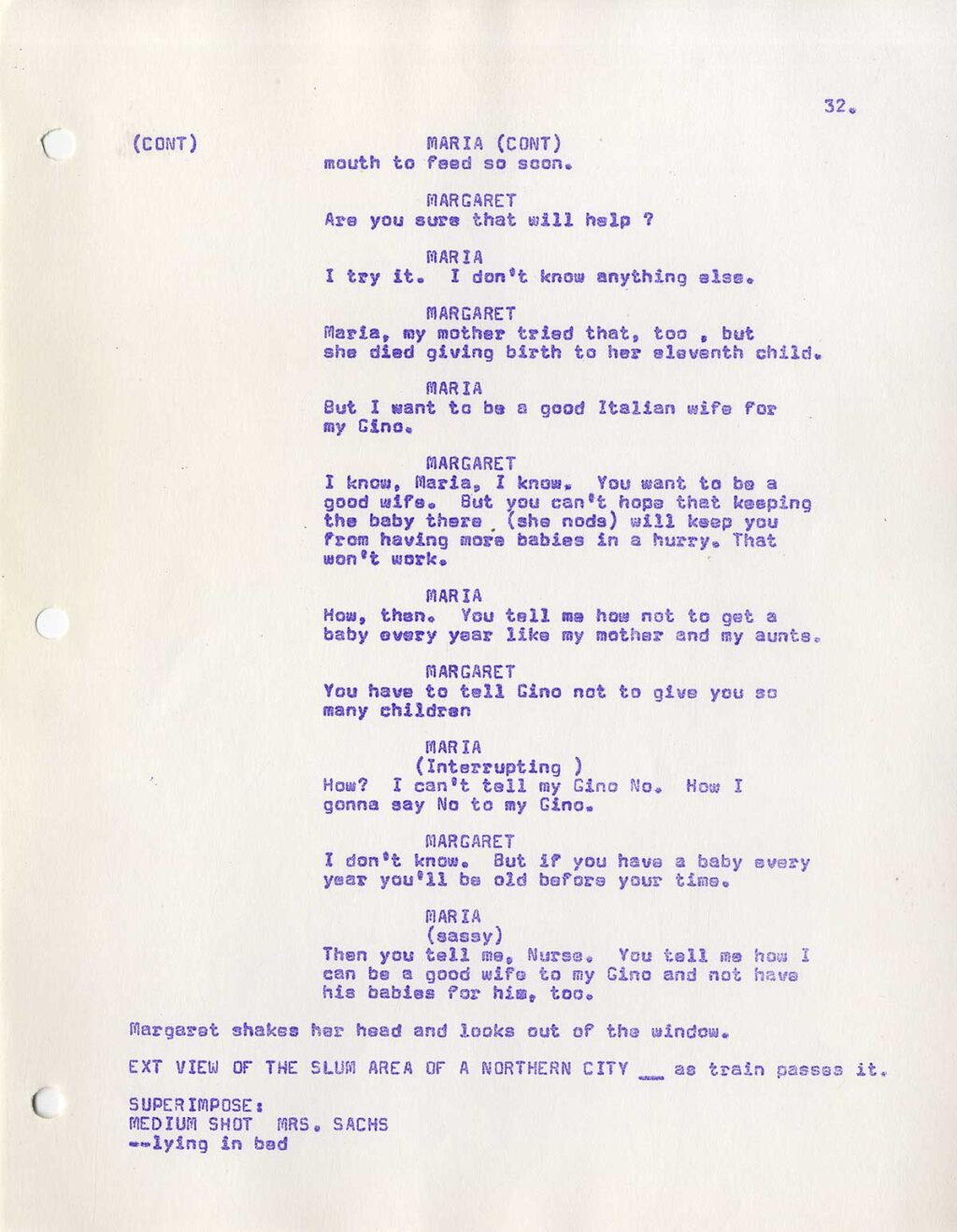 SLEEP ON THE ROOF (1967) Unproduced script based on the life of Margaret Sanger - Image 5