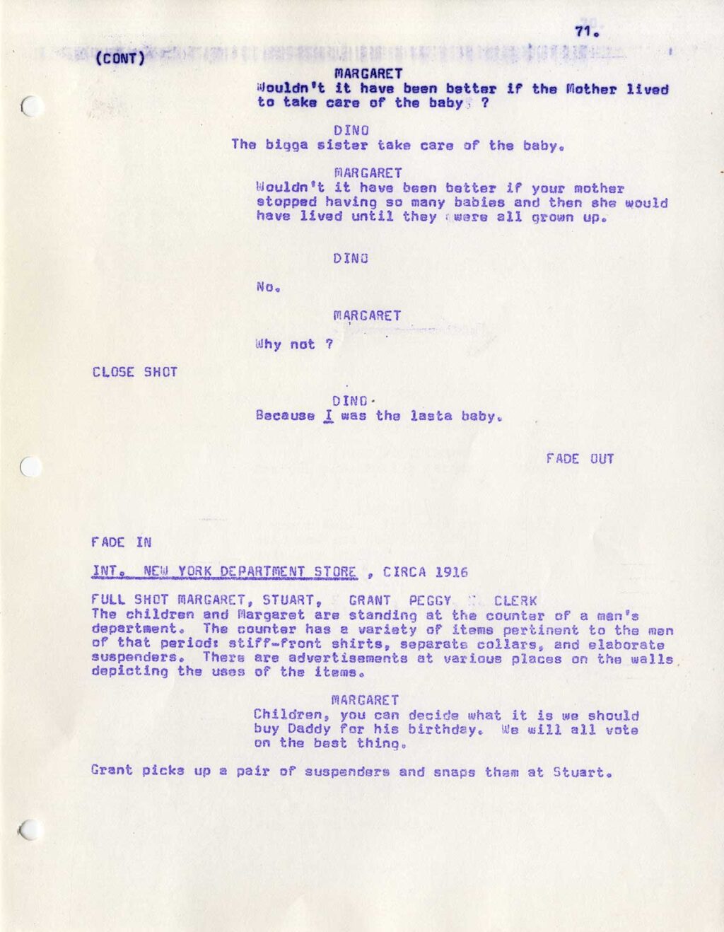 SLEEP ON THE ROOF (1967) Unproduced script based on the life of Margaret Sanger - Image 6