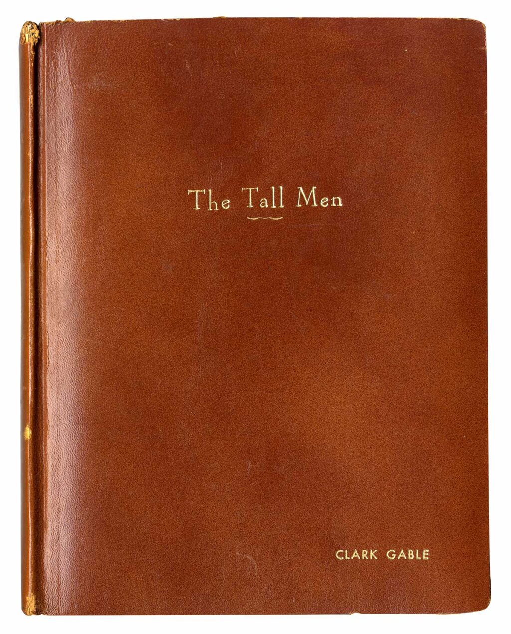 TALL MEN, THE (1955) Clark Gable's personal leather-bound script