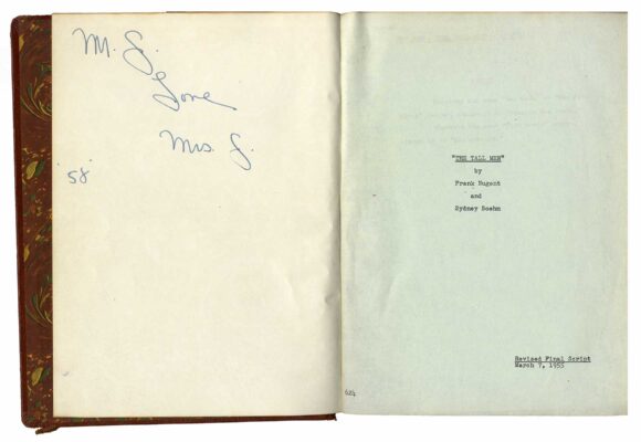 TALL MEN, THE (1955) Clark Gable's personal leather-bound script - Image 2