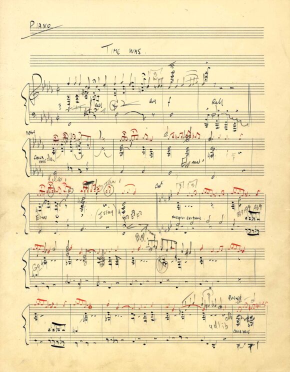 ANNA SOSENKO [ca. 1933] Handwritten music score for "Time Was" - Image 3