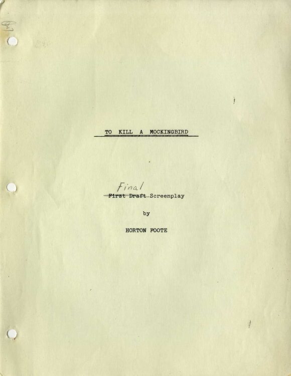 TO KILL A MOCKINGBIRD (Dec 27, 1961) Final draft script by Horton Foote - Image 2