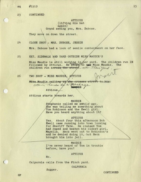 TO KILL A MOCKINGBIRD (Dec 27, 1961) Final draft script by Horton Foote - Image 6