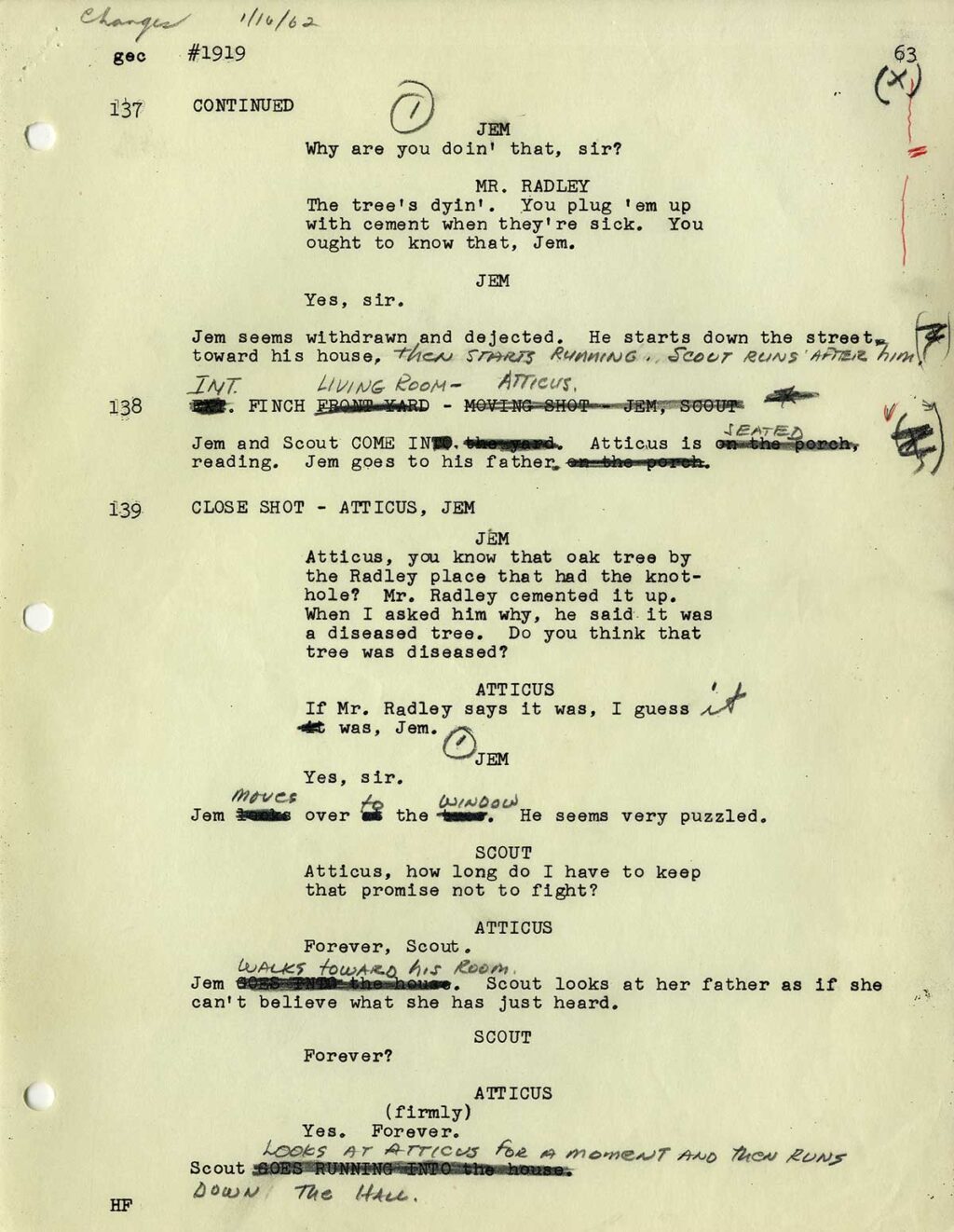 TO KILL A MOCKINGBIRD (Dec 27, 1961) Final draft script by Horton Foote - Image 5