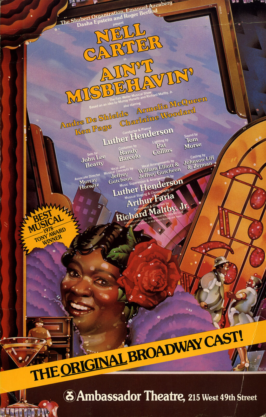 AIN'T MISBEHAVIN' (1988) Theatre poster