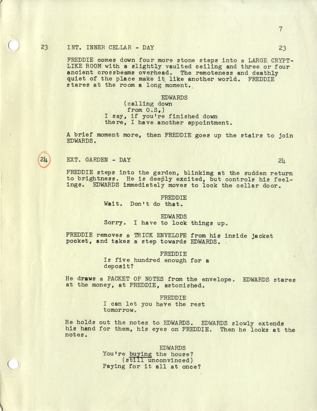 COLLECTOR, THE (1965) Revised Final Draft screenplay by Stanley Mann & John Kohn, Apr 30, 1964