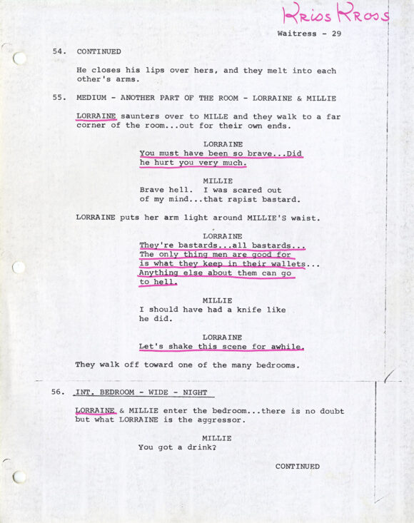 HOSTESSES, THE [working title for: THE COCKTAIL HOSTESSES] (1973) Film script