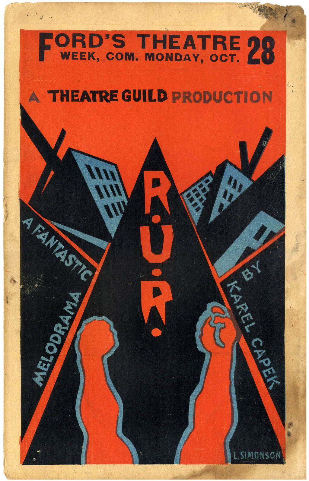 R.U.R. (1923) Theatre poster