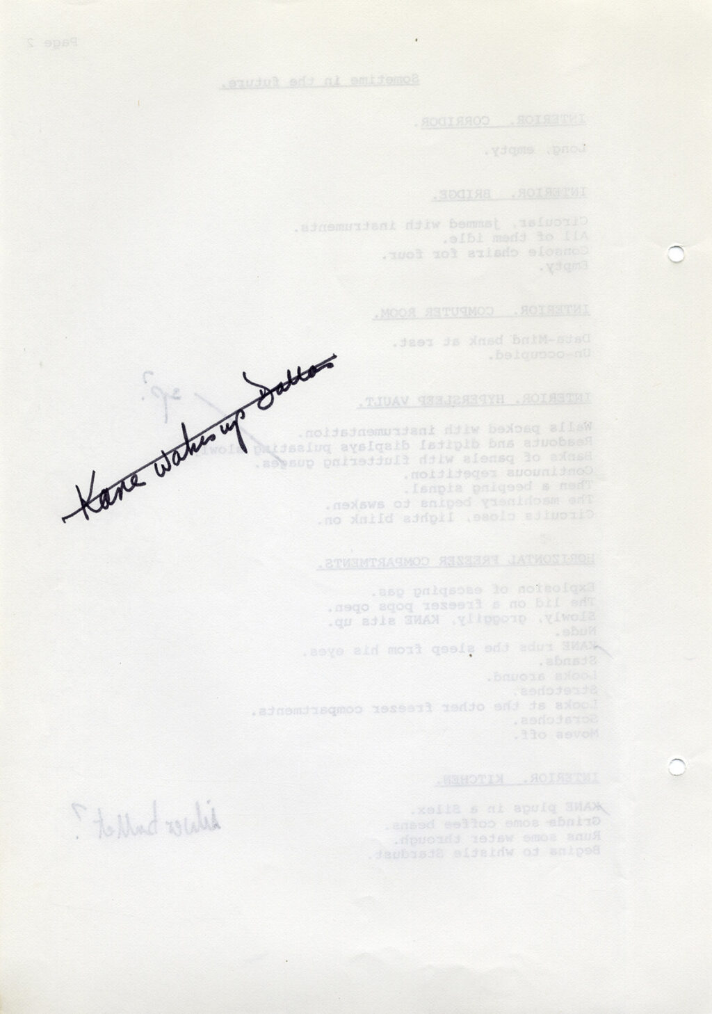 ALIEN (Feb. 1978) Revised Draft script by Walter Hill, David Giler / Based on screenplay by Dan O'Bannon - Image 5