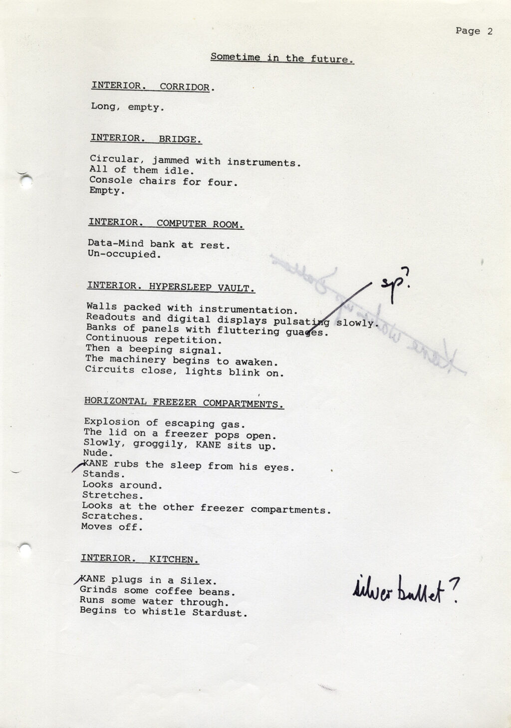 ALIEN (Feb. 1978) Revised Draft script by Walter Hill, David Giler / Based on screenplay by Dan O'Bannon - Image 6