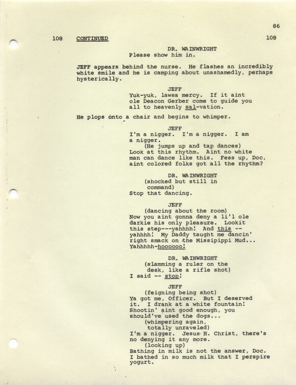 WATERMELON MAN [under working title: MIRROR, MIRROR] (1969) Film script dated Aug. 6, 1969 - Image 4