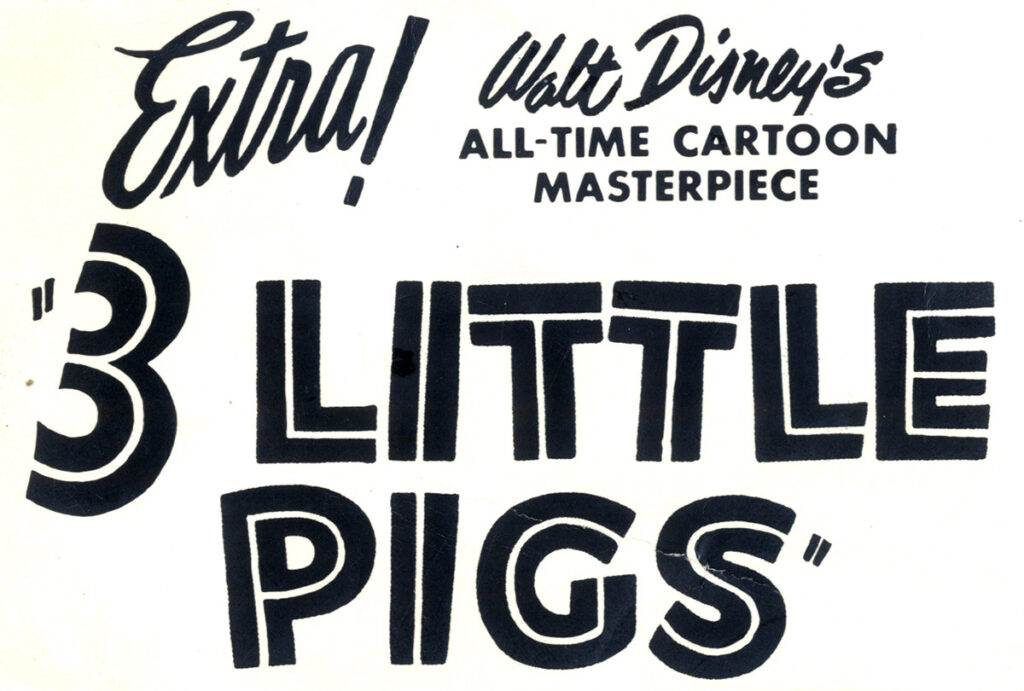 THREE LITTLE PIGS (1933) Hand-tinted color photo