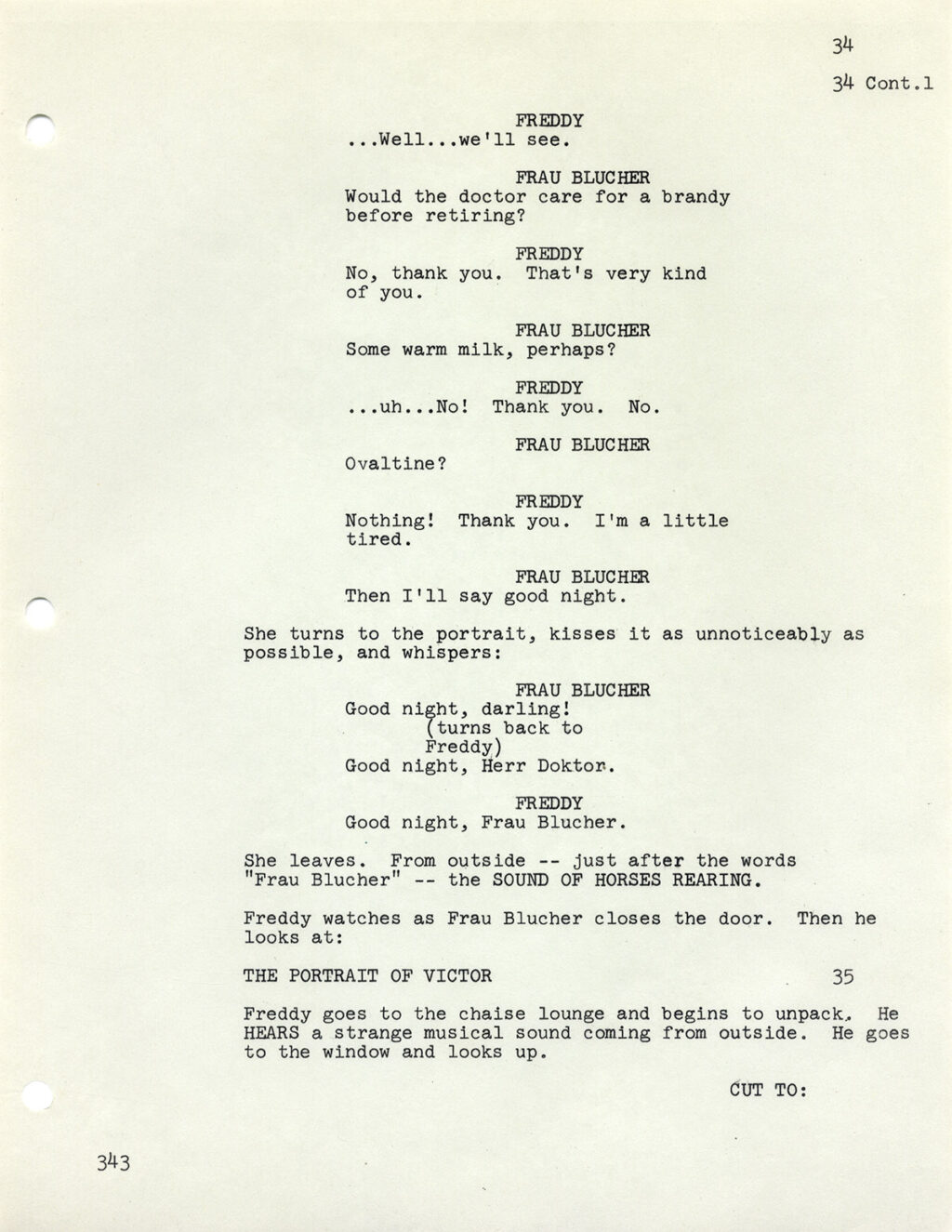 YOUNG FRANKENSTEIN (1973) Third Draft screenplay by Gene Wilder & Mel Brooks dated Dec. 17, 1973 - Image 3