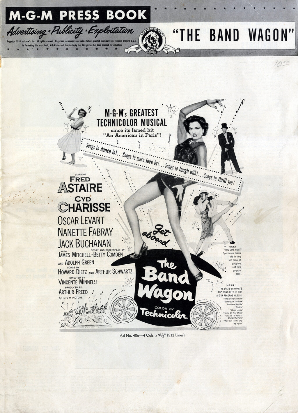 BAND WAGON, THE (1953) M-G-M pressbook