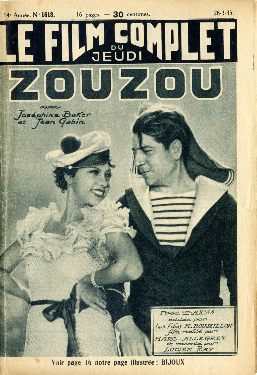 ZOUZOU (1934) French romotional magazine