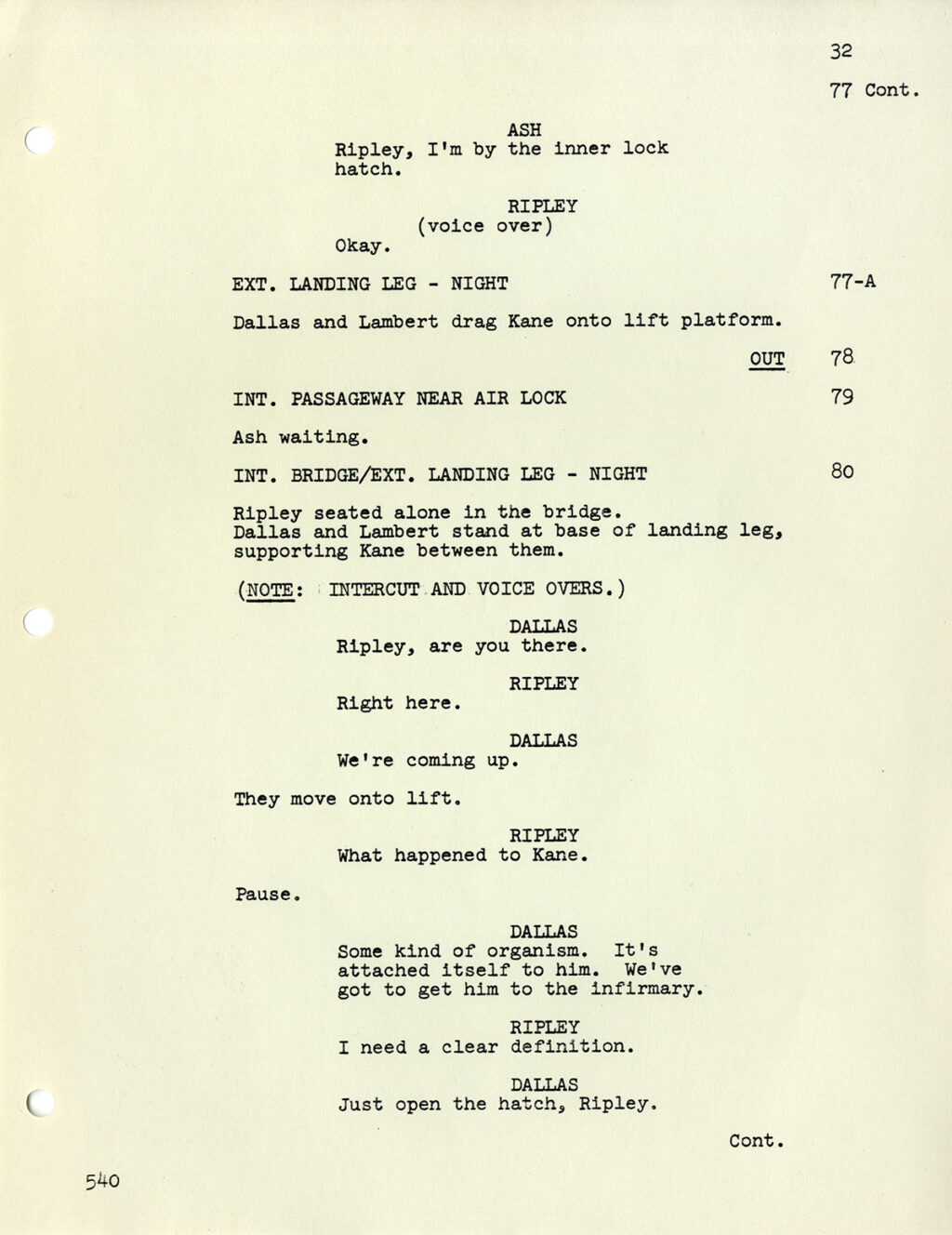 ALIEN (Dec 28, 1978) "Revised Final" Draft by Walter Hill and David Giler - Image 3