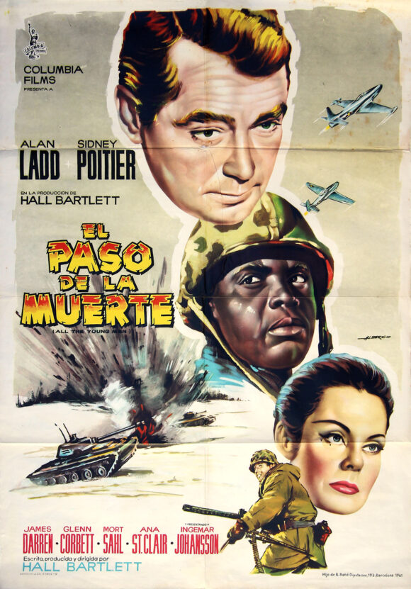 ALL THE YOUNG MEN [EL PASO DE LA MUERTE] (1961) Spanish poster