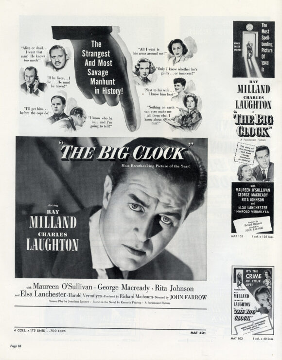 BIG CLOCK, THE (1948) Pressbook - Image 5