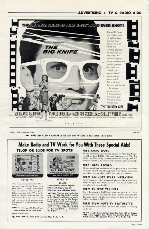 BIG KNIFE, THE (1955) Pressbook - Image 4