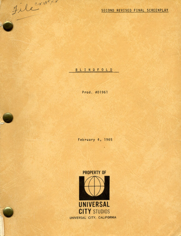 BLINDFOLD (Feb 4, 1965) Second Revised Final screenplay