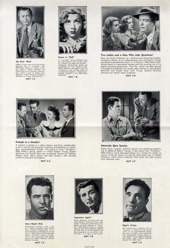 CROSSFIRE (1947) Pressbook - Image 2