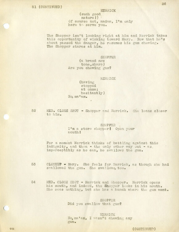 DEVIL AND MISS JONES, THE (Nov 26, 1940) Final Script by Norman Krasna