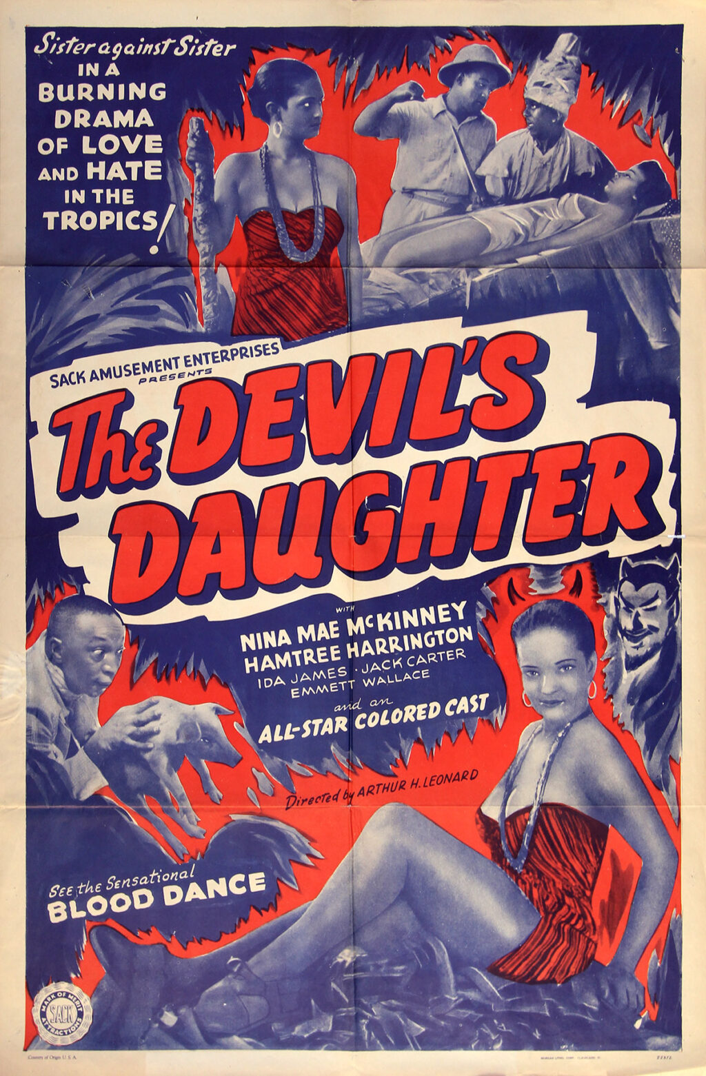 DEVIL'S DAUGHTER, THE (1939) One sheet poster