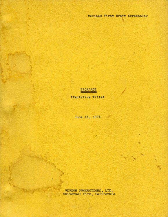 ESCAPADE [working title for: A WARM DECEMBER] (Jun 11, 1971) Revised First Draft screenplay