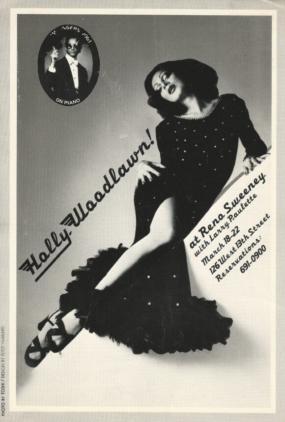 HOLLY WOODLAWN at RENO SWEENEY (1975) Postcard