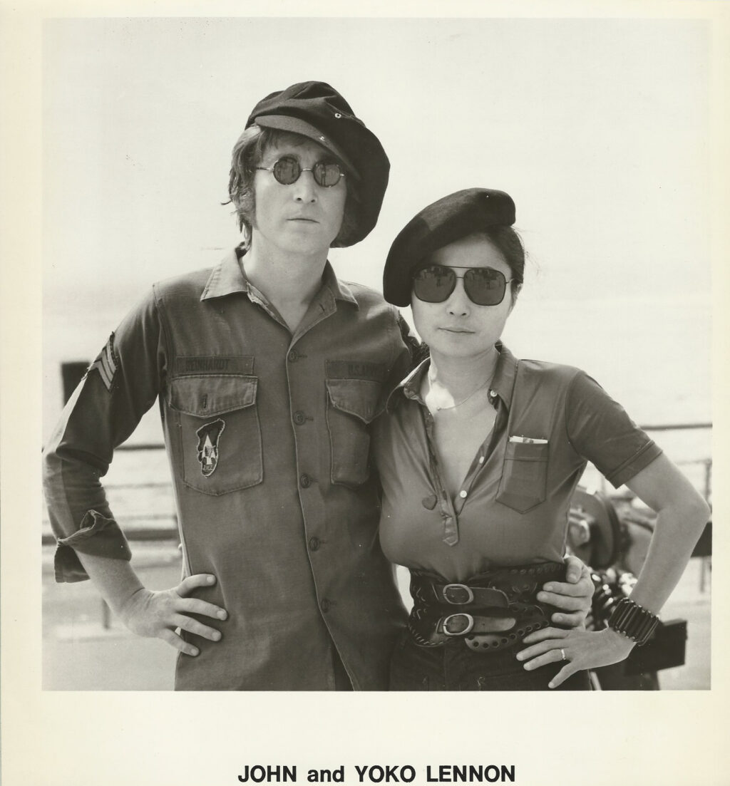 JOHN and YOKO LENNON (ca. 1972) Set of 2 photos