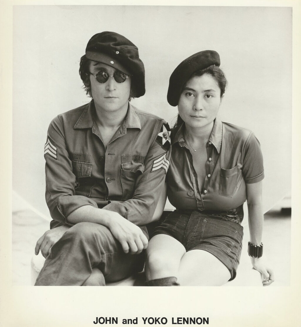 JOHN and YOKO LENNON (ca. 1972) Set of 2 photos