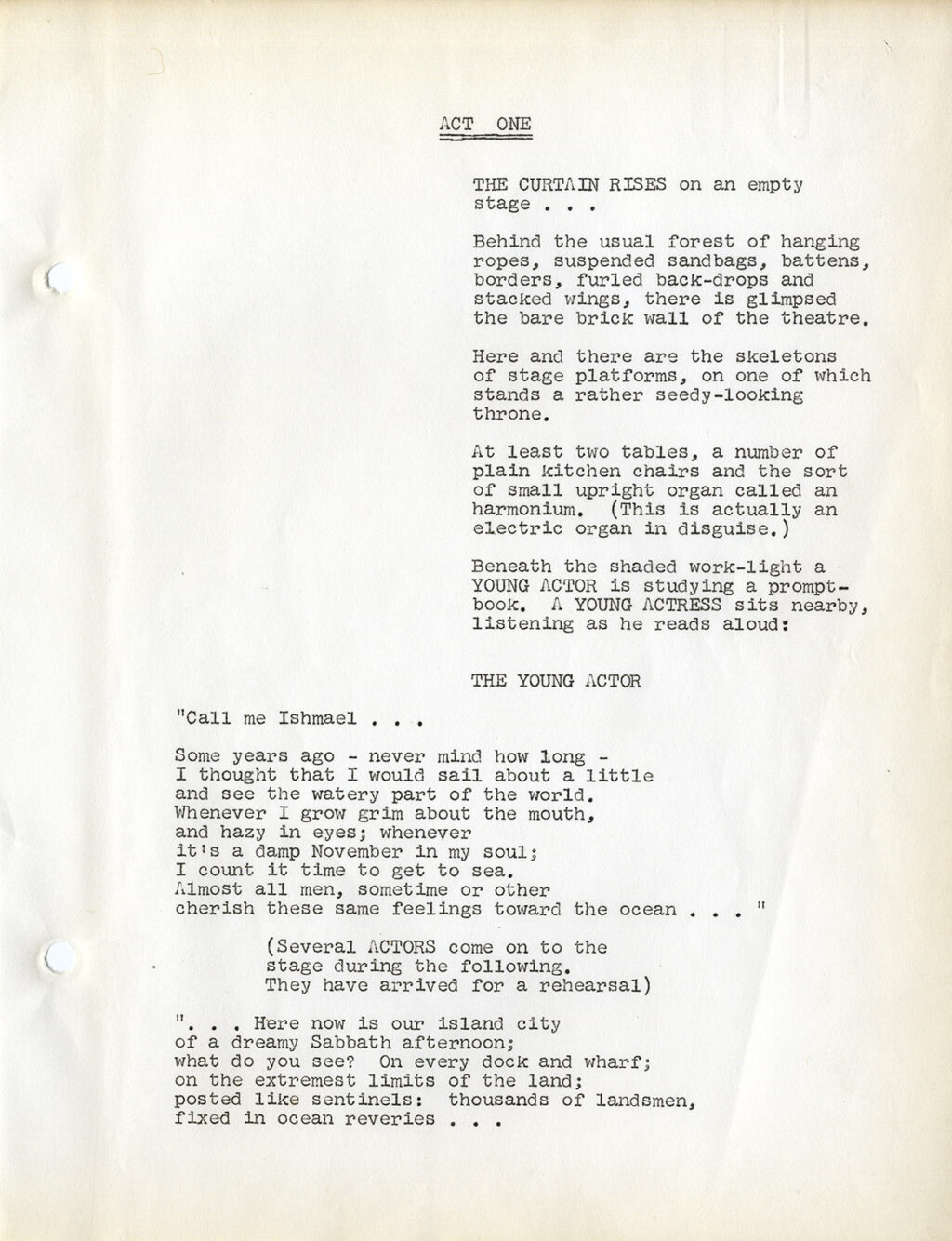 MOBY DICK—Rehearsed (1962) Theater script by Orson Welles - Image 4