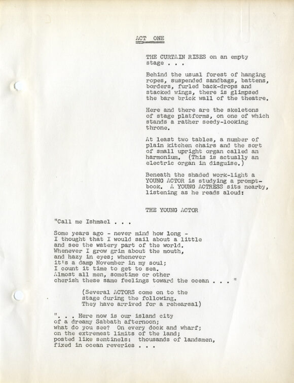 MOBY DICK—Rehearsed (1962) Theater script by Orson Welles - Image 4