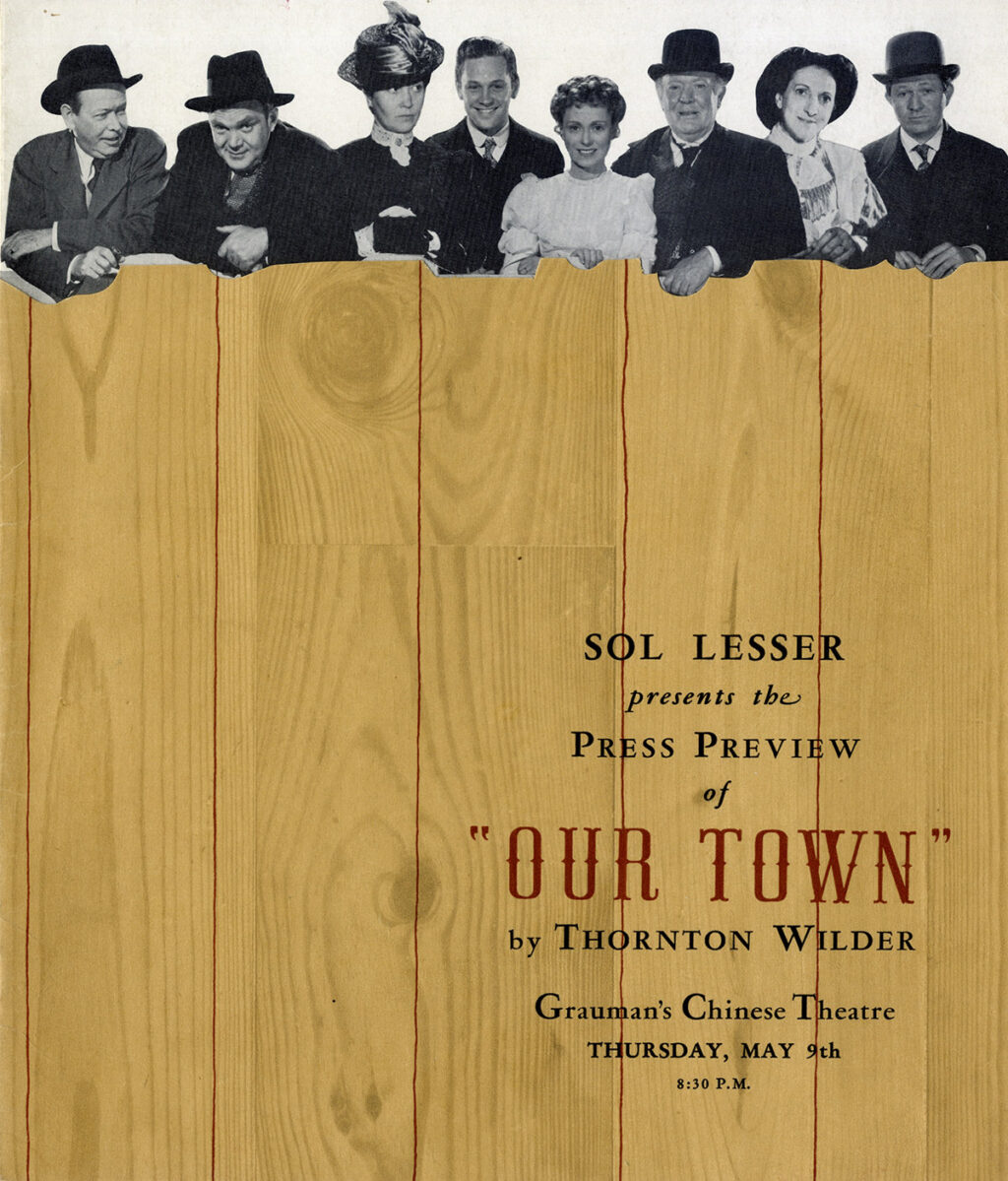 OUR TOWN (1940) Set of 2 programs