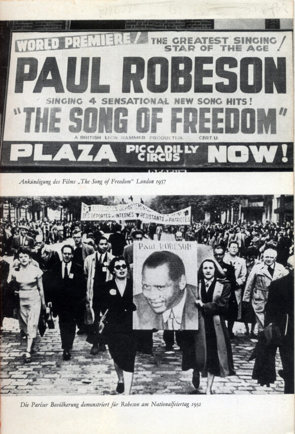 PAUL ROBESON AUSSTELLUNG ZU EHREN SEINES 70 GEBURTSTAGE AM 9 APRIL 1968 German pamphlet - Image 2