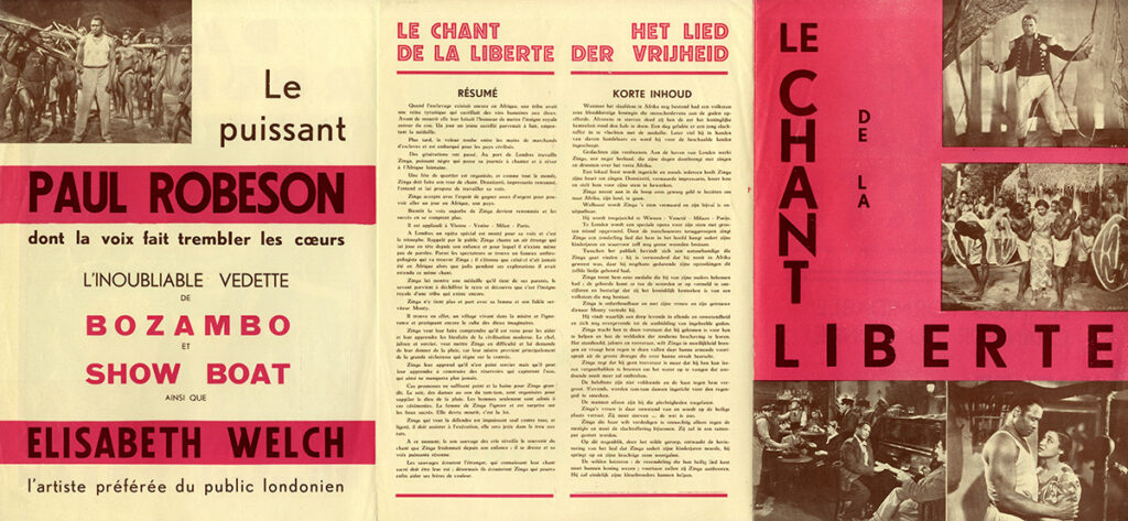 SONG OF FREEDOM [LE CHANT DE LA LIBERTÉ] (1936) Belgian pressbook - Image 2