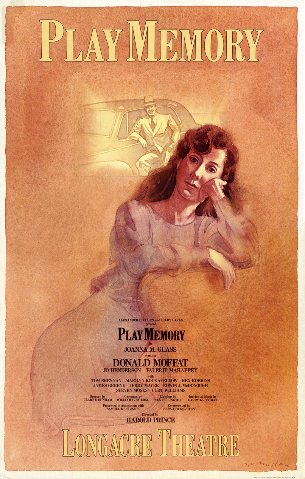 Joanna Glass' PLAY MEMORY (1984) Theatre poster