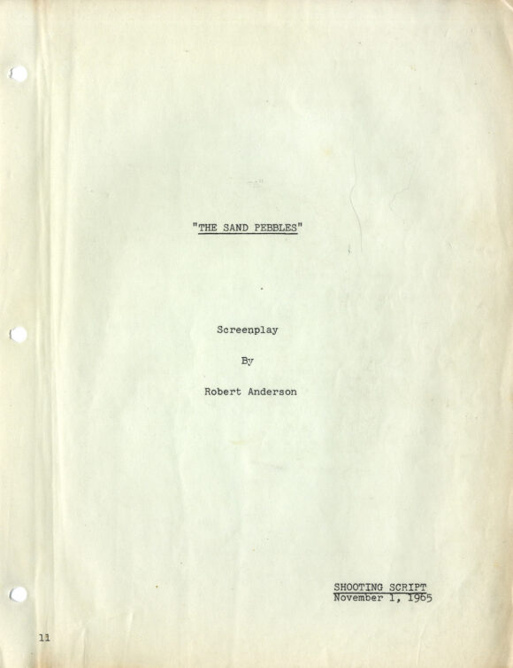 SAND PEBBLES, THE (Nov 1, 1965) Shooting script by Robert Anderson - Image 2