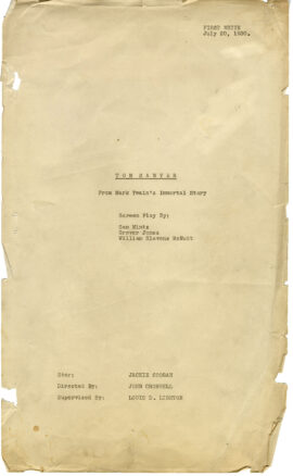 TOM SAWYER (Jul 20, 1930) First white script adapted from Mark Twain